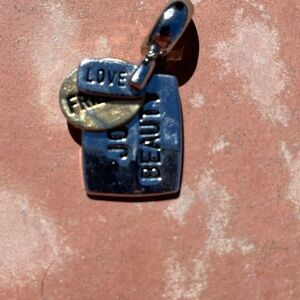 Silver Gold Charm LOVE FRIEND JOY BEAUTY
